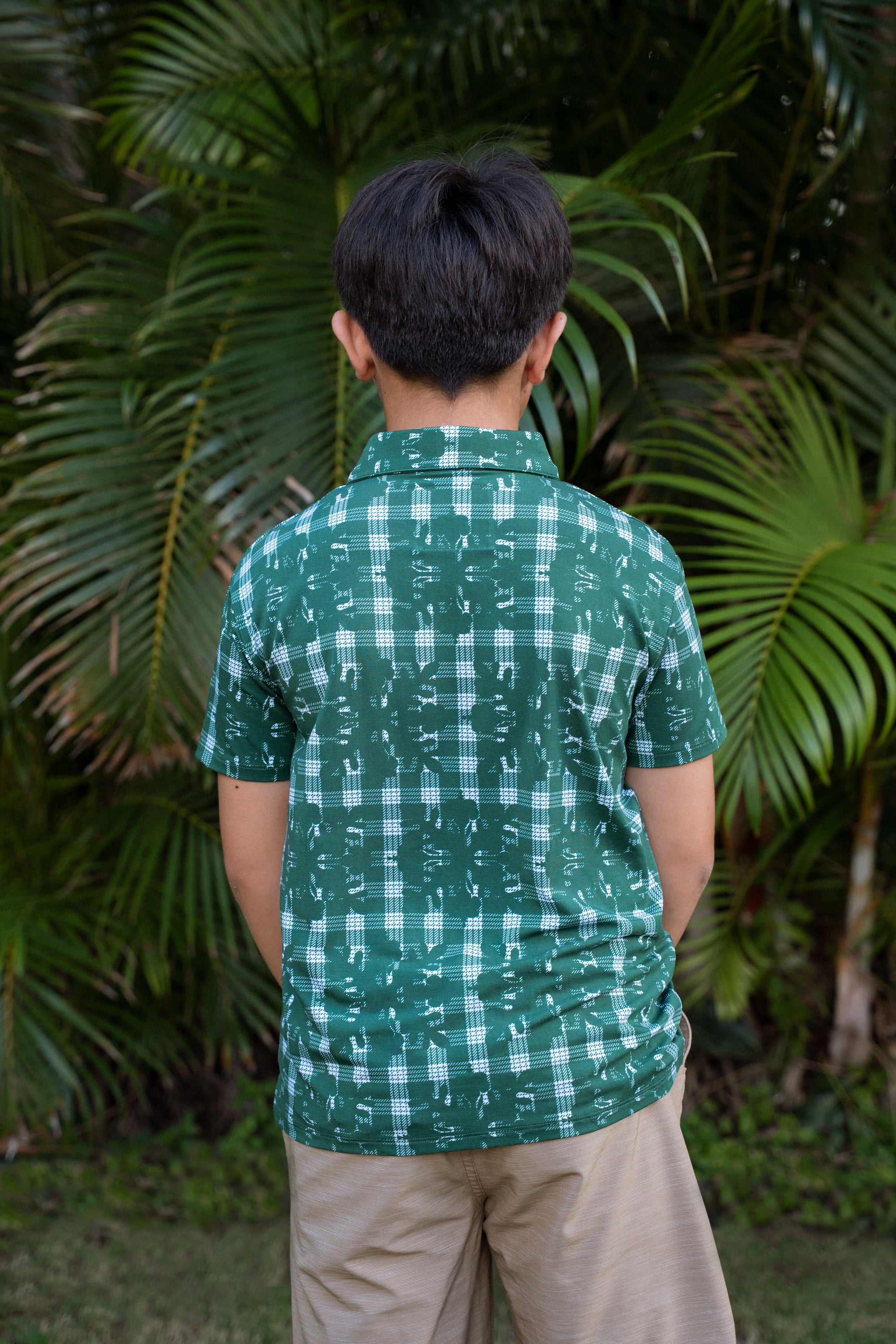 Kayzen Boy’s Polo Hibiscus Hawaiian Quilt