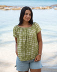 Rissa Top Hibiscus Hawaiian Quilt