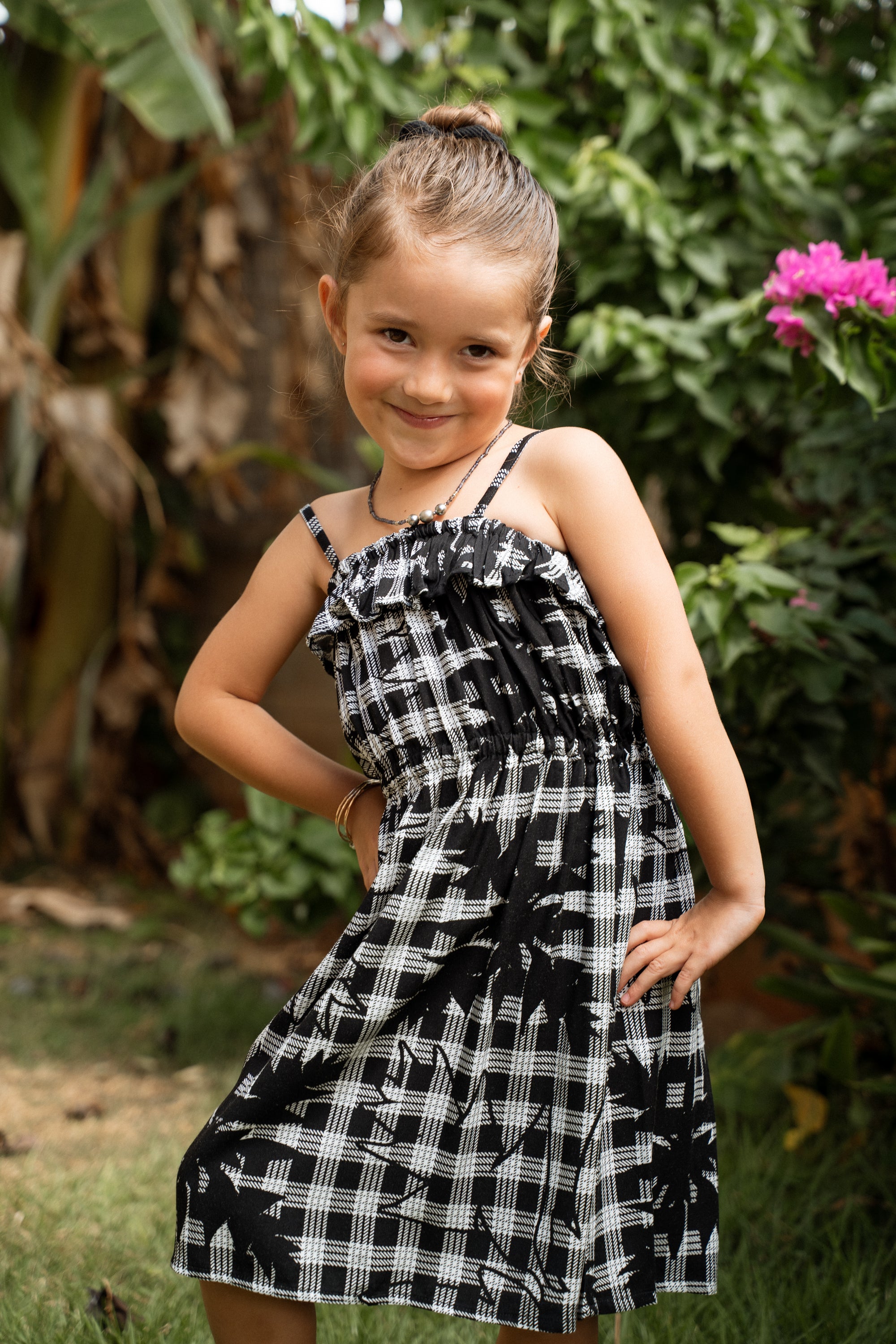 Girls Allie Dress Heliconia Quilt