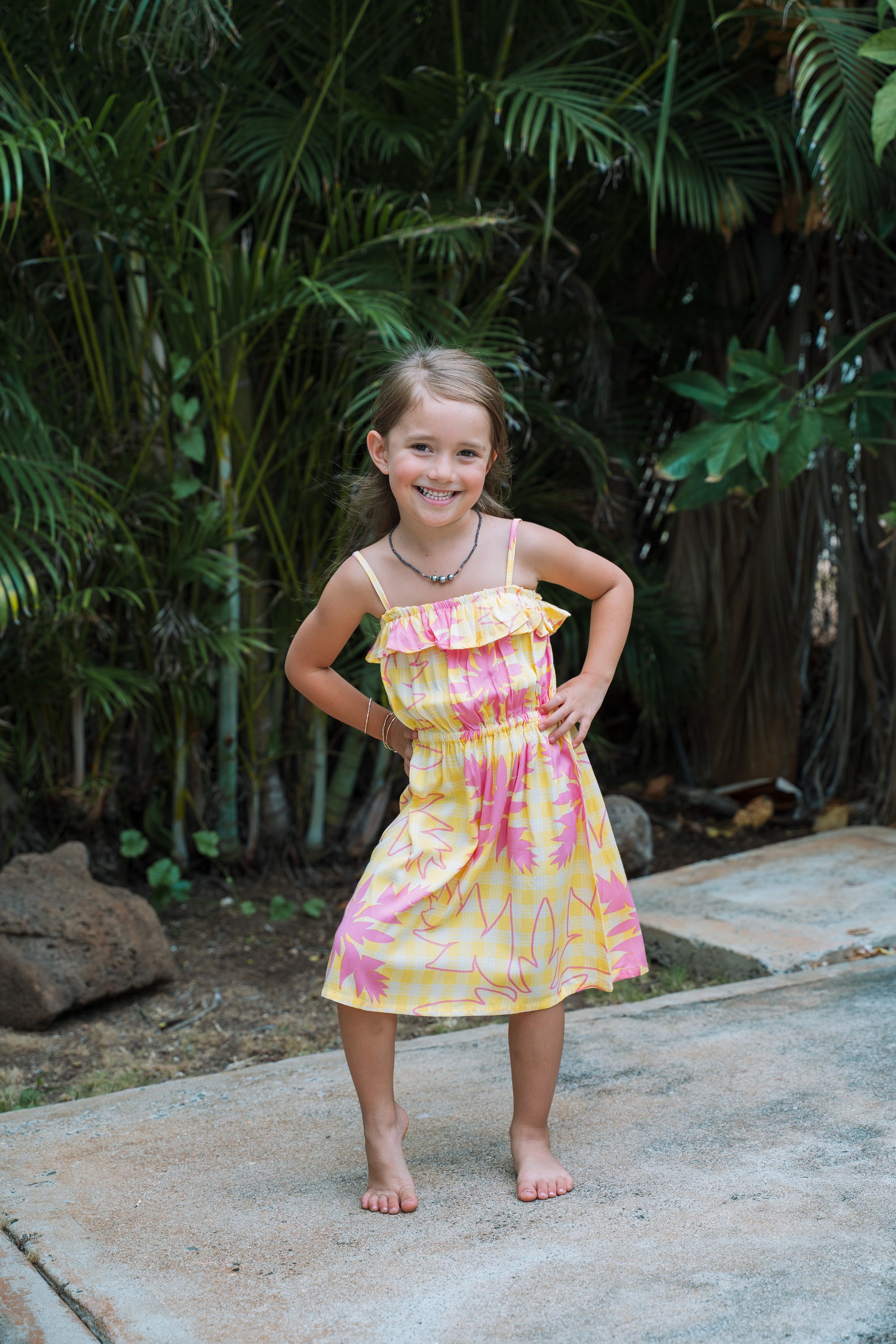 Girls Allie Dress Heliconia Quilt