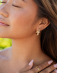 Plumeria C-Hoop earrings