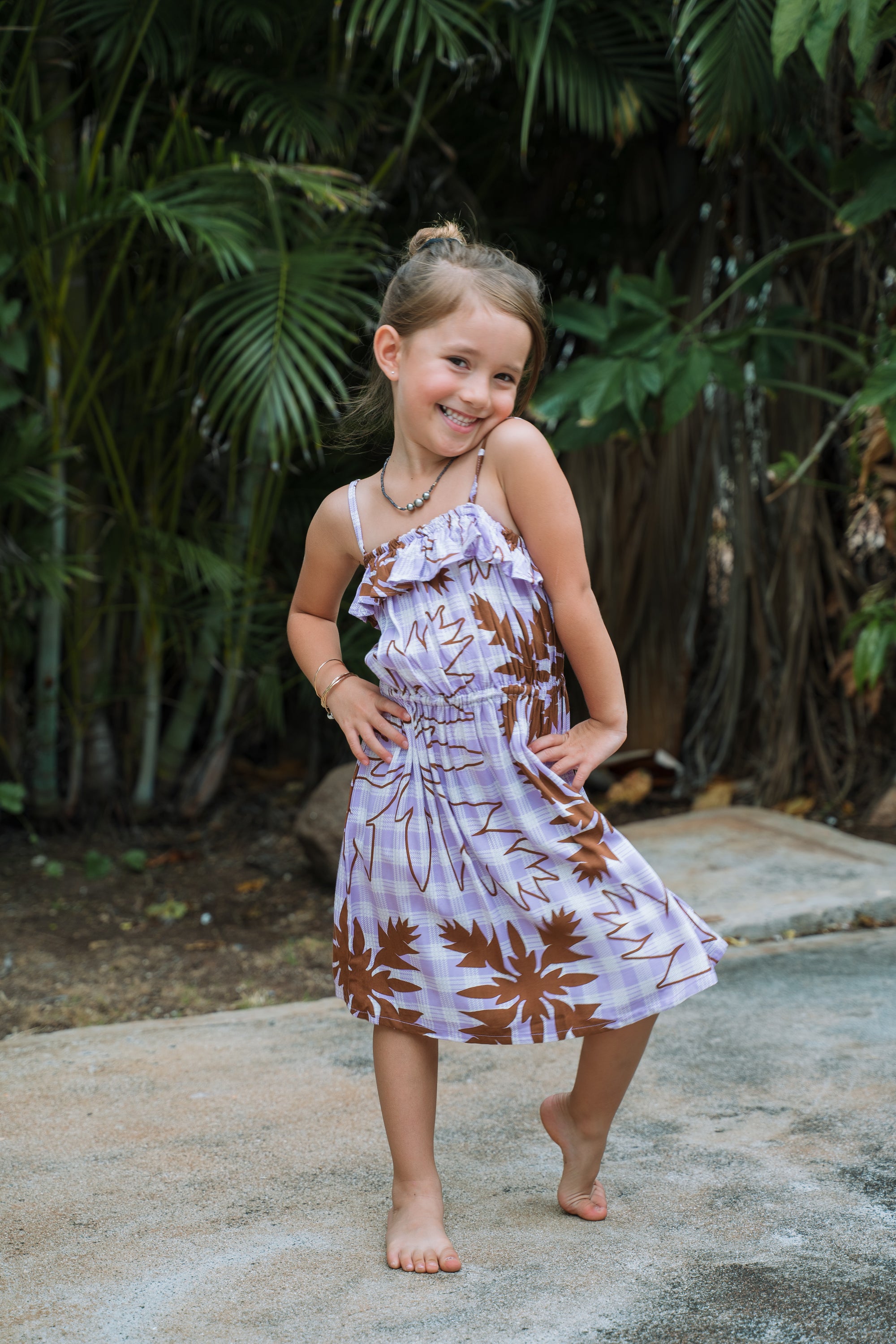 Girls Allie Dress Heliconia Quilt