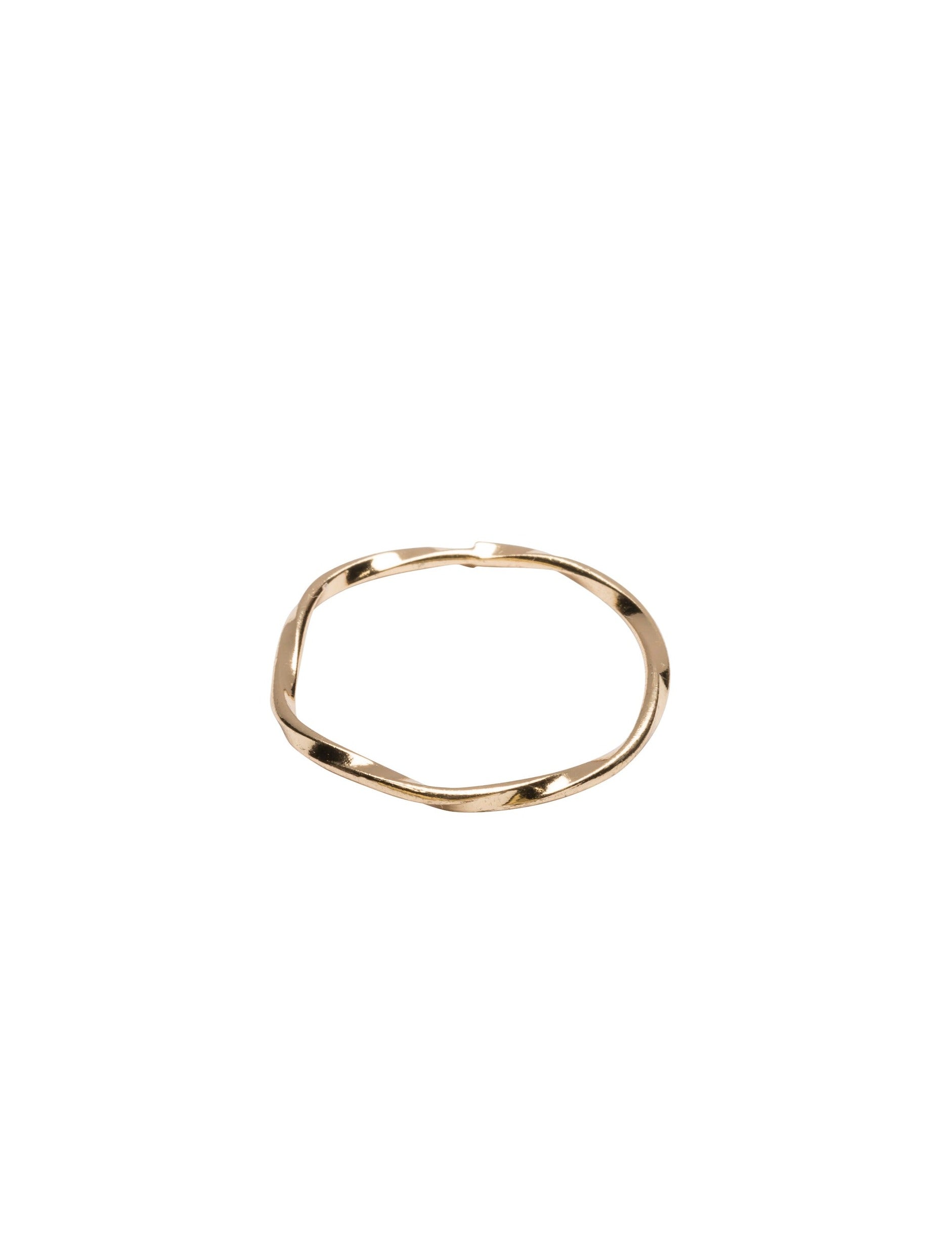 Dainty Twist 18K Gold Vermeil Ring