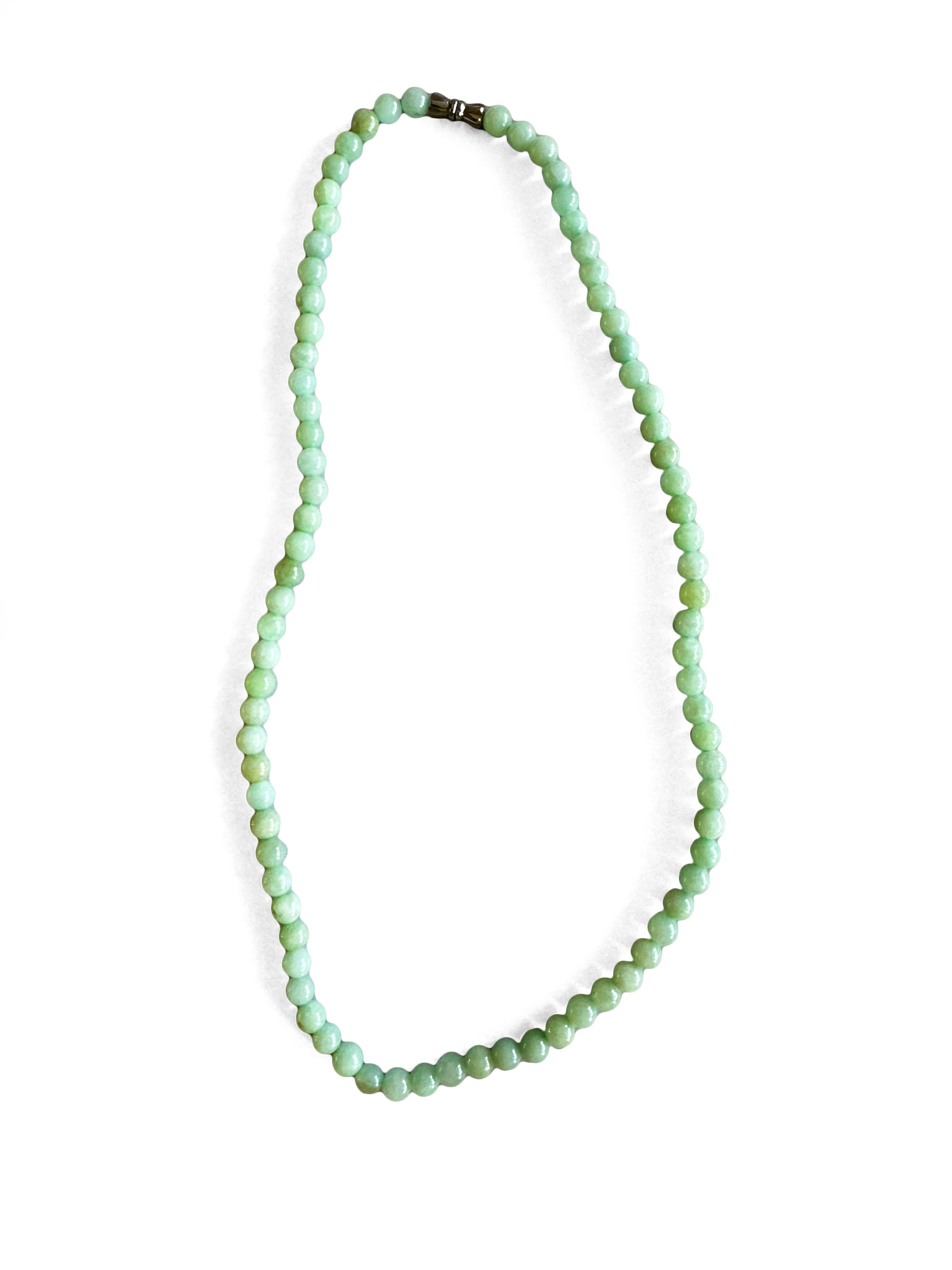 5mm Light Natural Jade Necklace