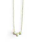 Trio White Freshwater Pearl Floating necklace