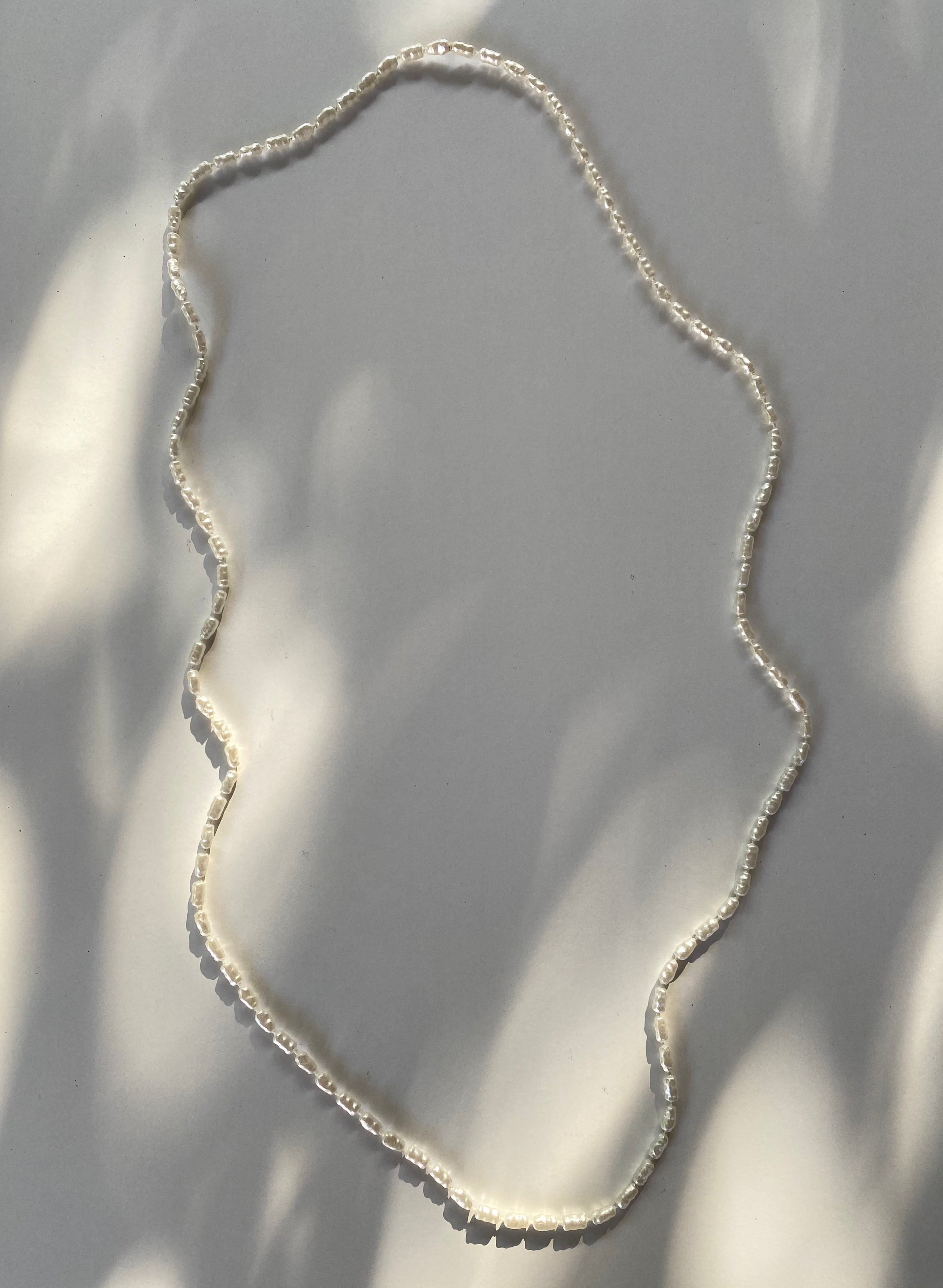 White Freshwater Pearl Long necklace