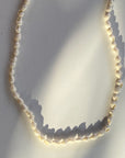 White Mini Natural Seashell Long Lei necklace