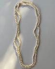 White Mini Natural Seashell Long Lei necklace