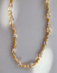 Golden Seashell + Cowrie Lei necklace