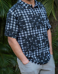 Kaimana Men's Polo Hibiscus Hawaiian Quilt