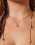 Christine Citrine Charm Pendant Necklace