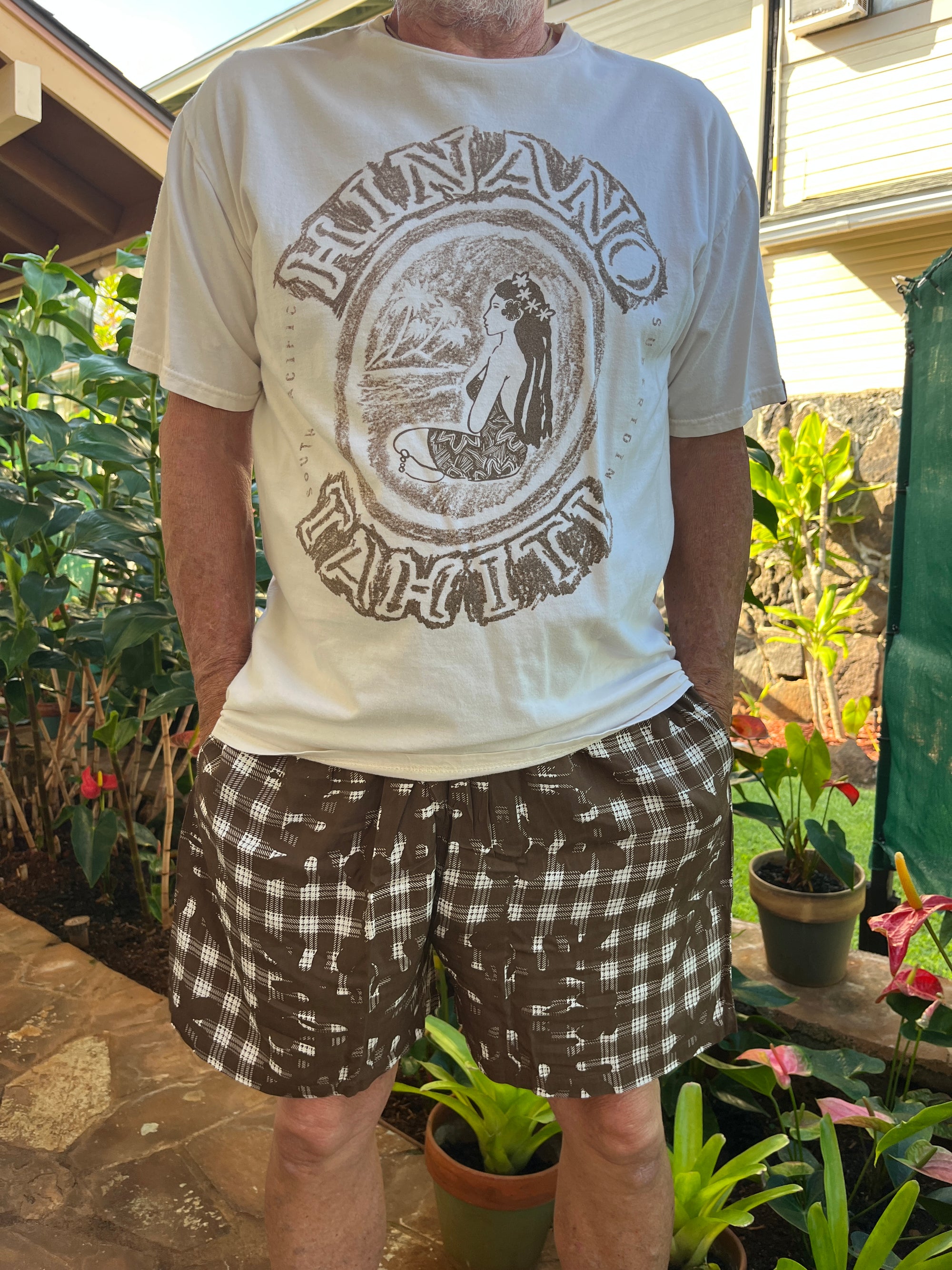 Unisex shorts Hibiscus Hawaiian Quilt