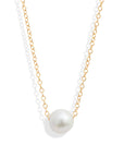 White Freshwater Pearl Floating Necklace