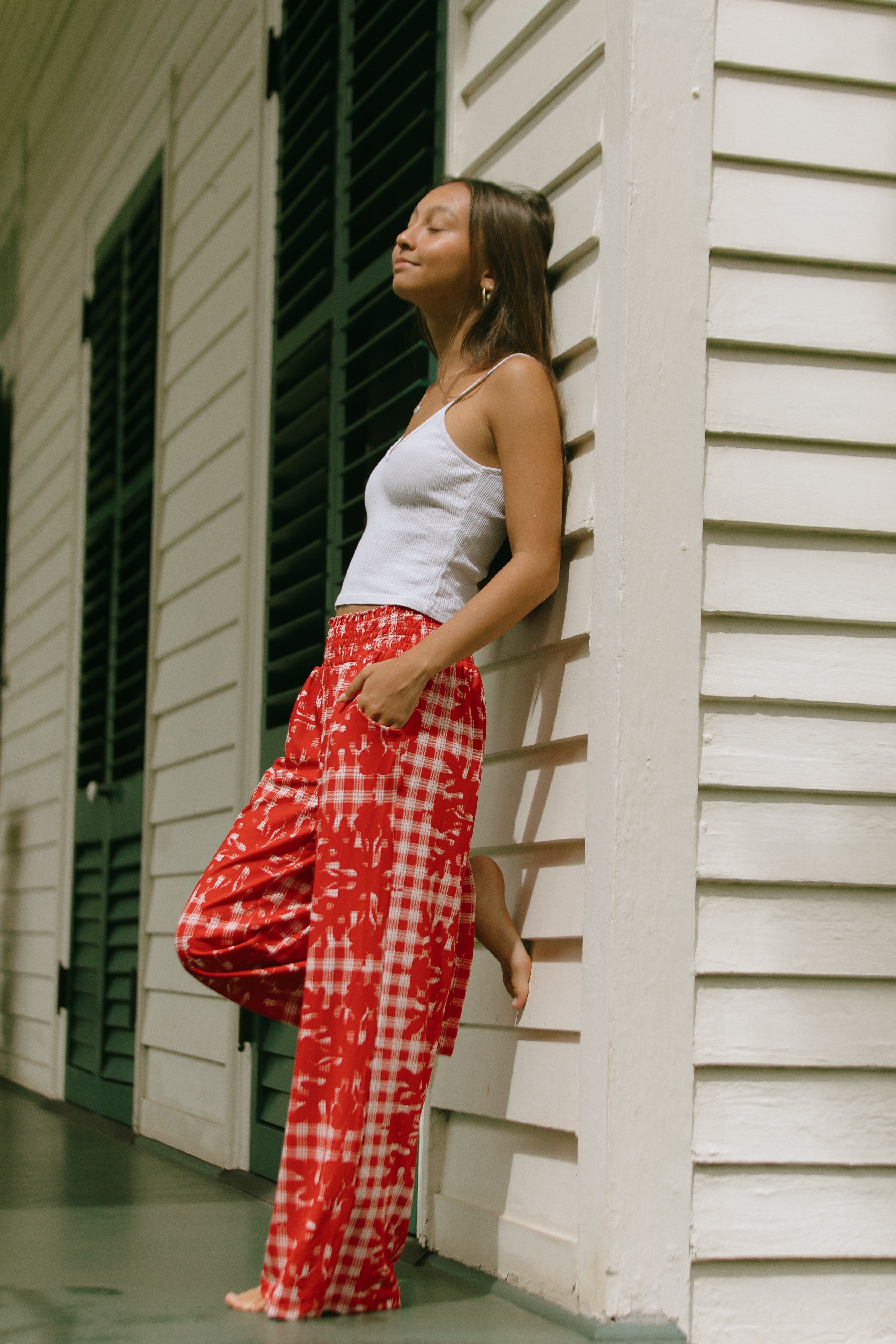 Rissa Pants Hibiscus Hawaiian Quilt – [ki-ele]