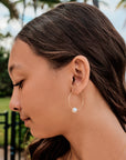 White Pearl Open Classic hoop earrings