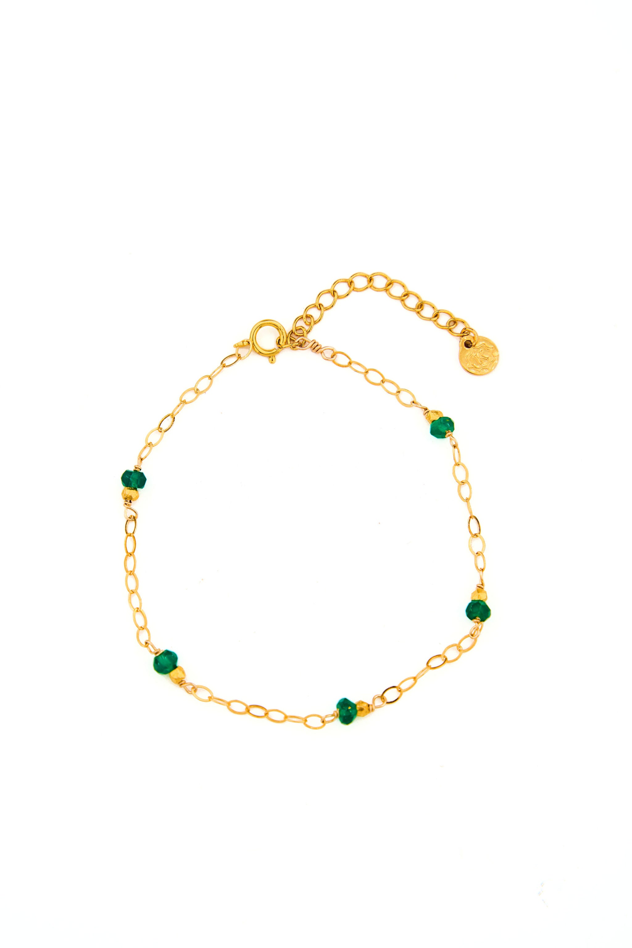 Lucia Green Onyx Beaded Bracelet