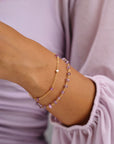 Lina Amethyst + Pearl Beaded Bracelet