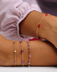 Elise Red Coral Beaded bracelet