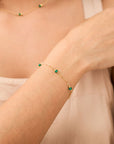 Lucia Green Onyx Beaded Bracelet
