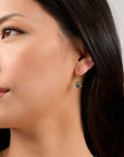Aria Emerald Huggie Earrings