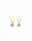 Aria Aquamarine Huggie Earrings