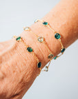 Emerald Quartz Connector Bracelet