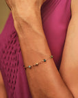 Leah Rainbow Tourmaline Connector Bracelet
