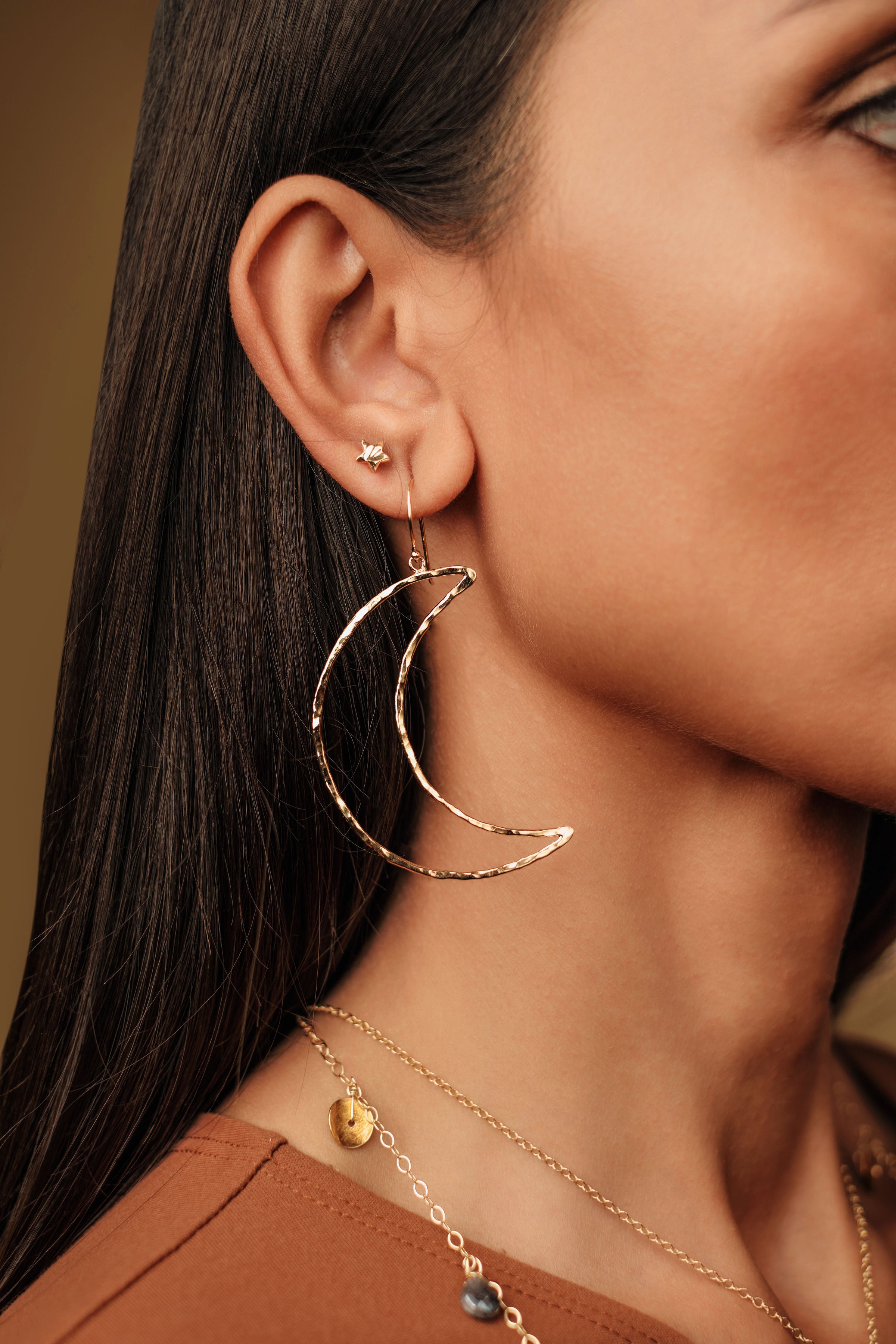Jeanette Star + Moon Stud Earrings
