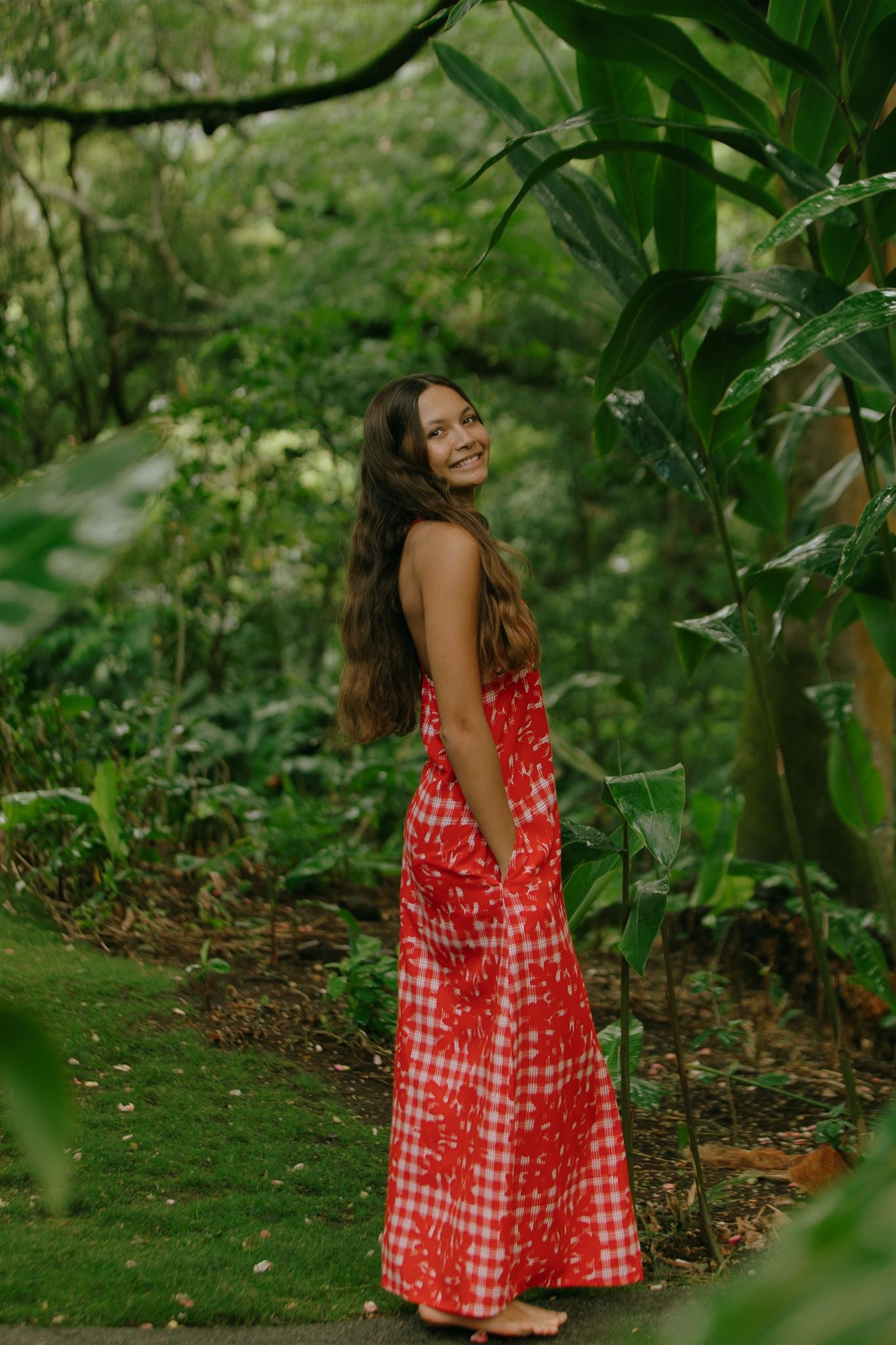 palaka dress Red Orchid/Anthurium Quilt Mini This dress features illustrations and designs by Honey Kahoohanohano Pink Palaka Box Graphic Hawaii