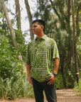 Kaimana Men's Polo Hibiscus Hawaiian Quilt