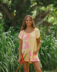 Kyra Romper Heliconia Quilt