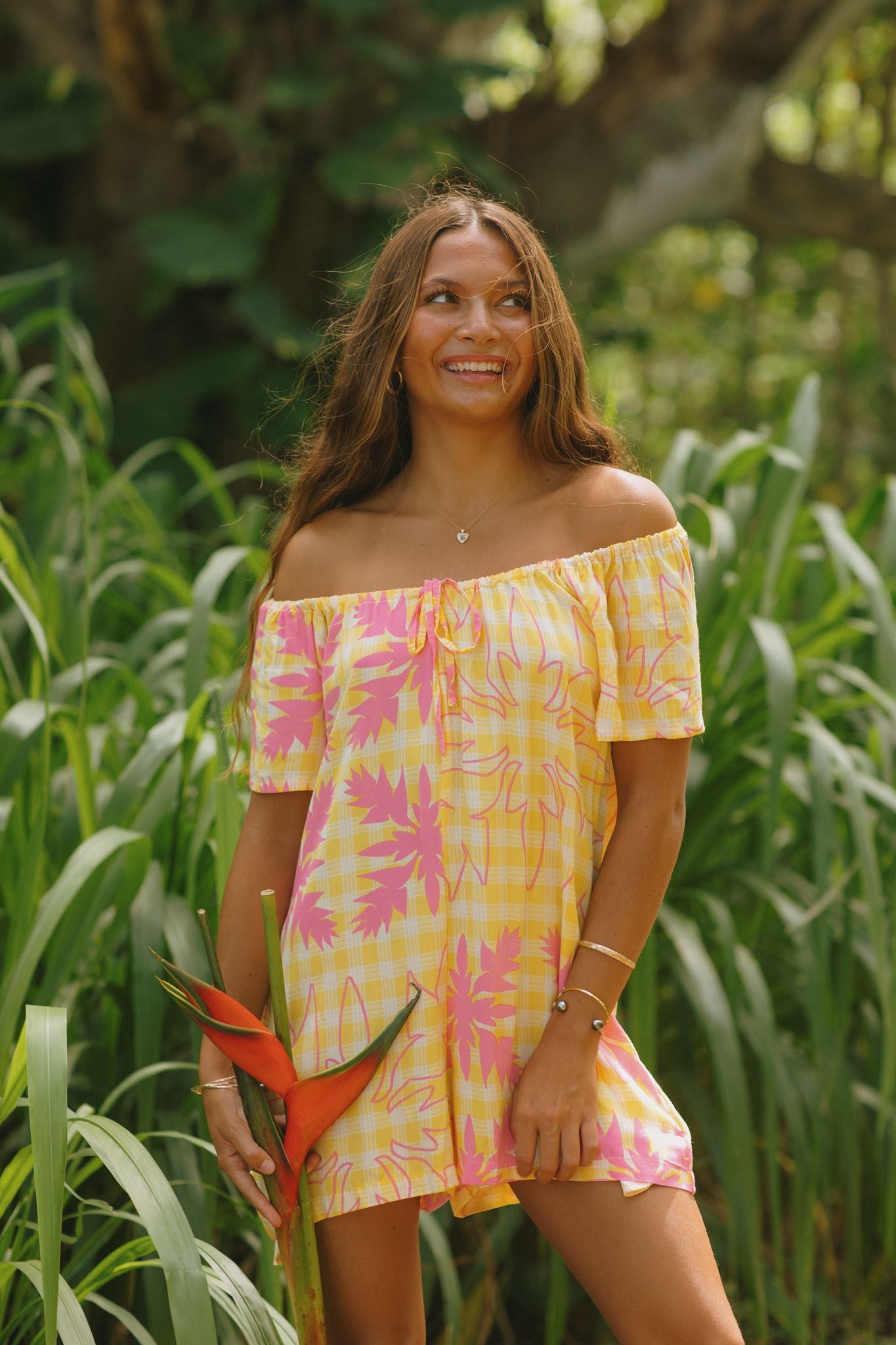 Kyra Romper Heliconia Quilt