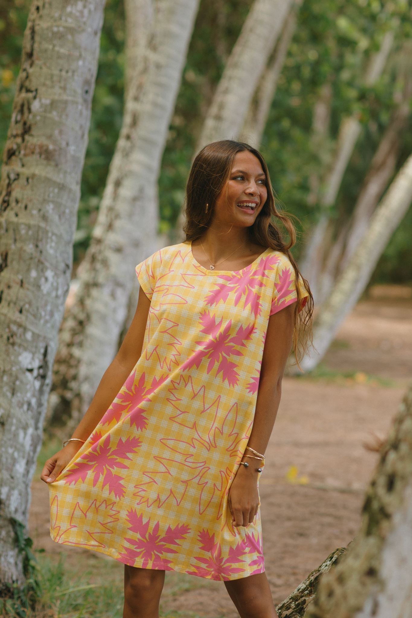 Hannah Dress Heliconia Quilt