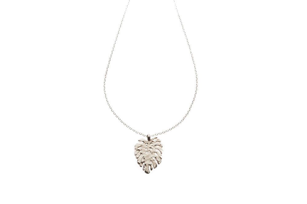 Manoa Monstera Leaf necklace