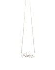Aloha Wailea Wire Script necklace