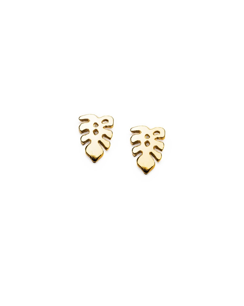 Manoa Monstera studs