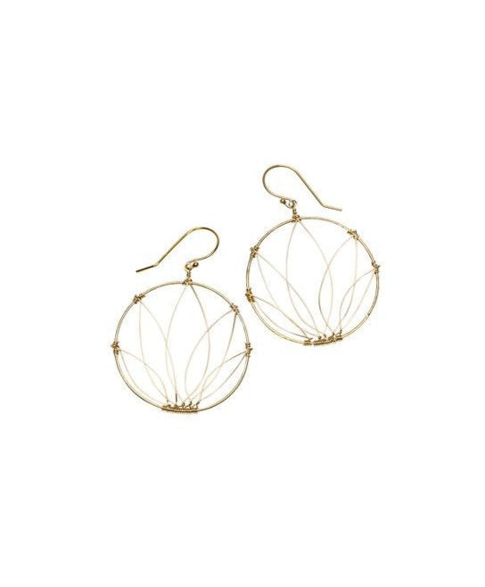 Selena Lotus Small Hoop Earrings