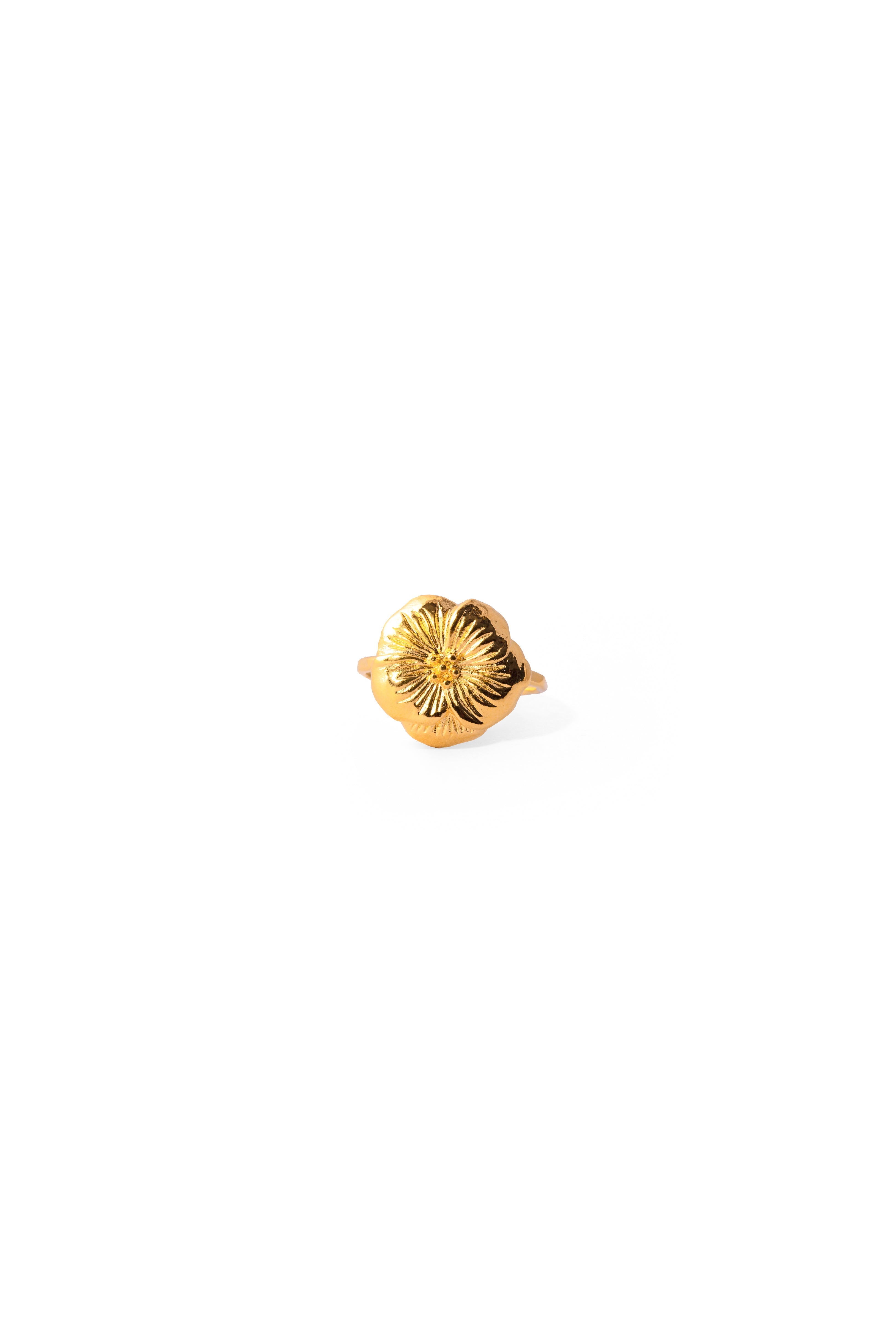 Viola Flower 18K Gold Vermeil Ring