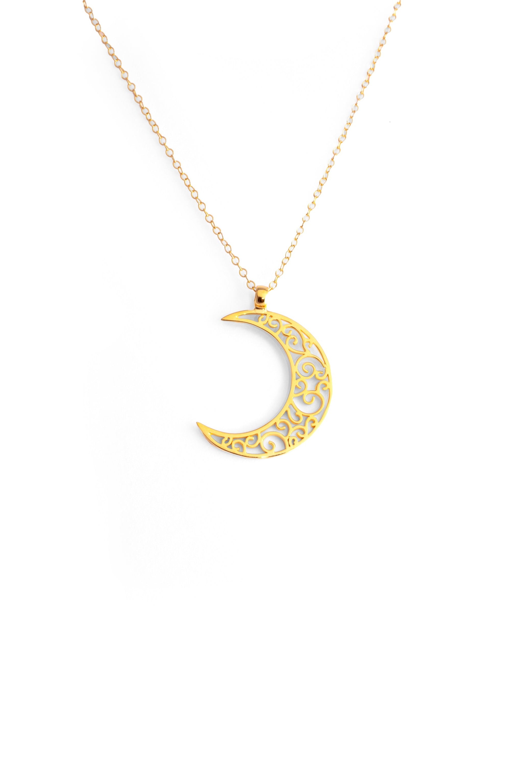 Kiara Swirl Moon Necklace