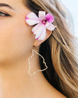 Big Island Statement Silhouette drop earrings