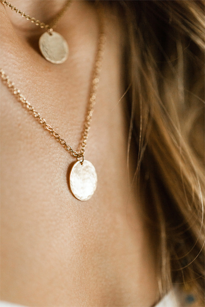 Ayla Organic Medium Disc Necklace