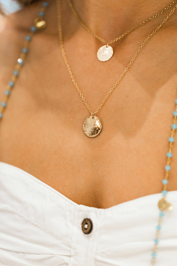 Ayla Organic Small Disc Necklace