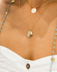 Ayla Organic Small Disc Necklace