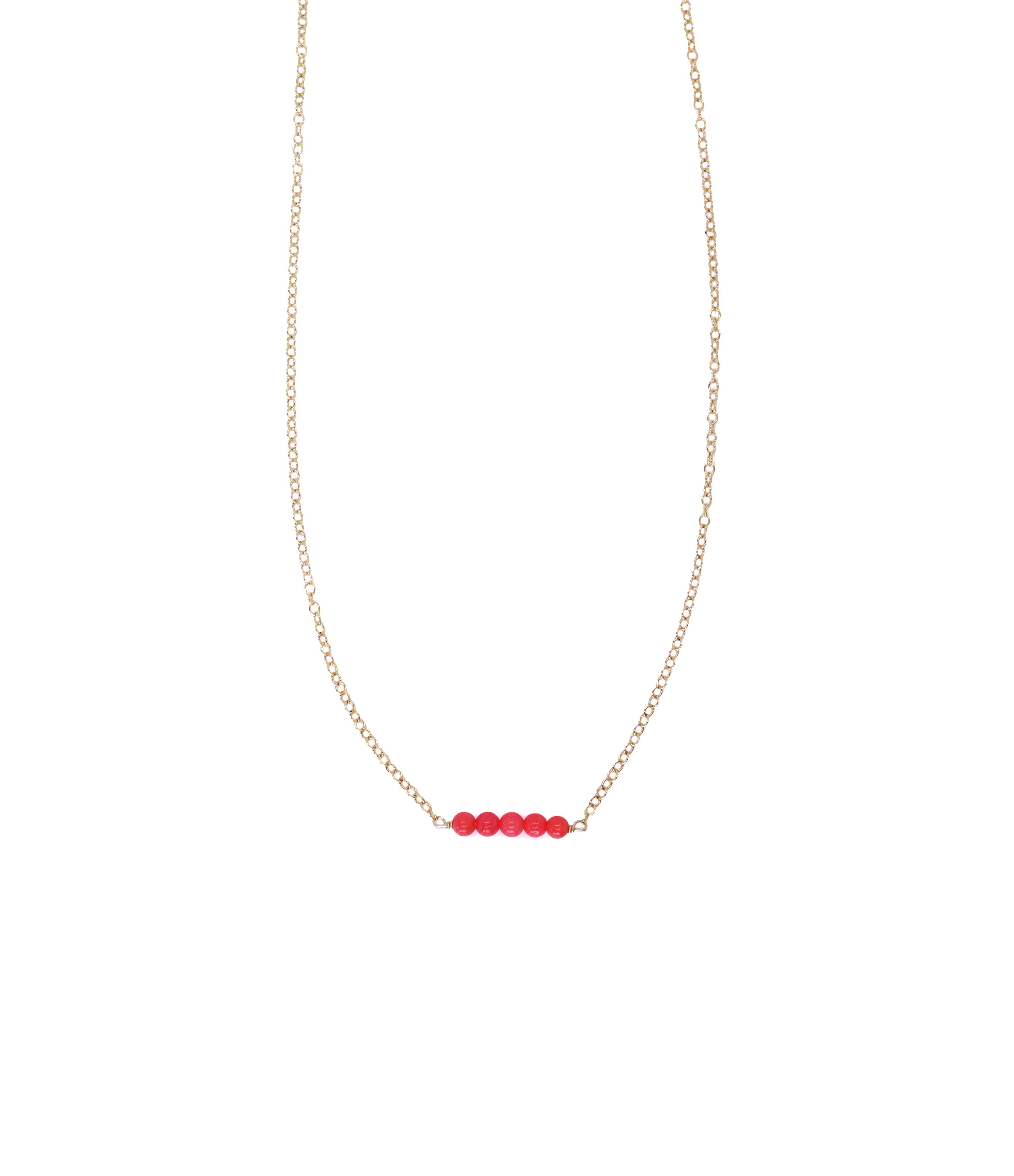 Aleah Coral Beaded necklace