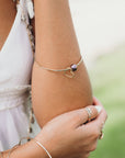 Dark Pearl Love Heart bangle
