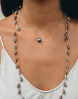 Dark Freshwater Pearl Floating necklace
