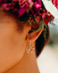 Small Silhouette Melia Flower drop earrings