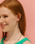 Kara Amethyst, Peridot, Sapphire Multi Gemstone Drop Earrings