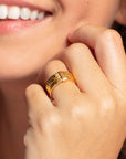 Rhea 18K Gold Vermeil Stacked Ring