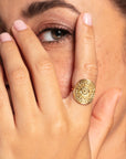 Fez 18K Gold Vermeil Mandala Ring